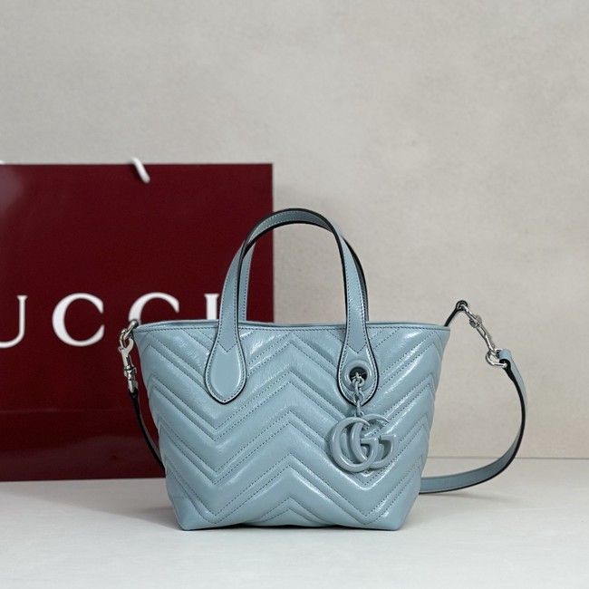 Gucci GG Marmont small tote bag 855391 Icy blue