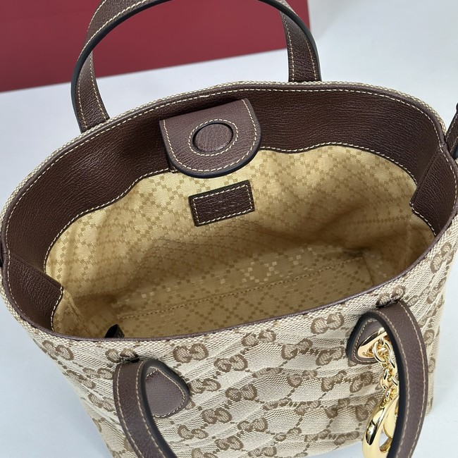 Gucci GG Marmont small tote bag GG canvas 855391 brown