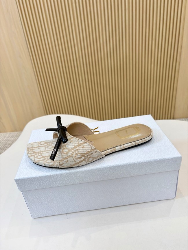 Dior Bow Slide Dior Oblique Embroidered Cotton KCO623-4